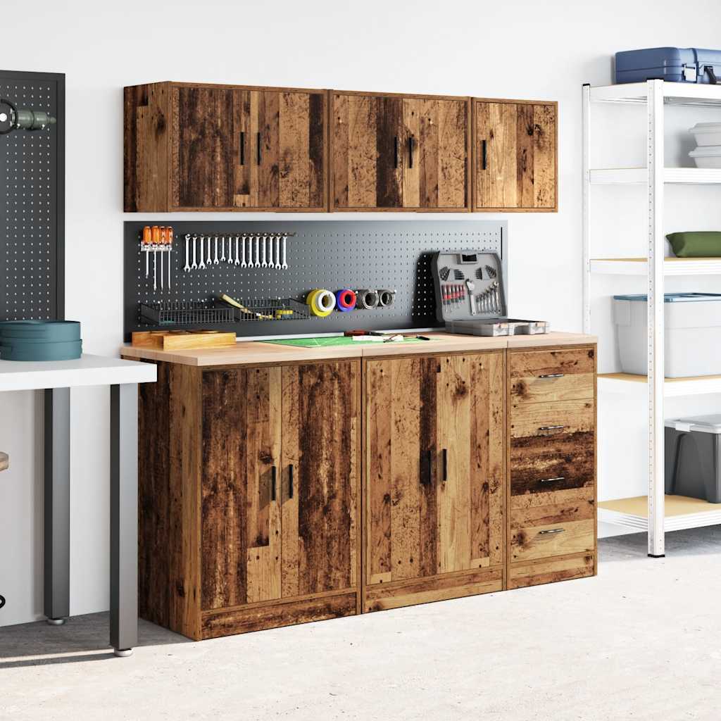 Garage Wall Cabinet Old Wood Engineered Wood