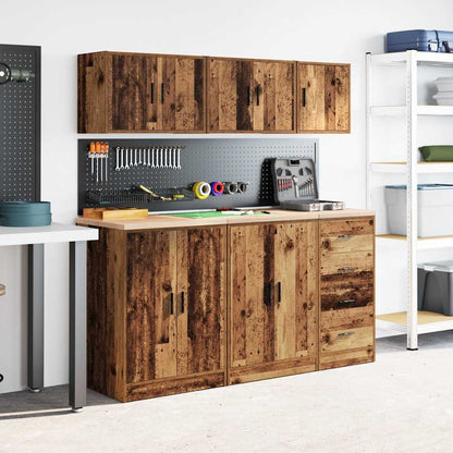 Garage Wall Cabinet Old Wood Engineered Wood