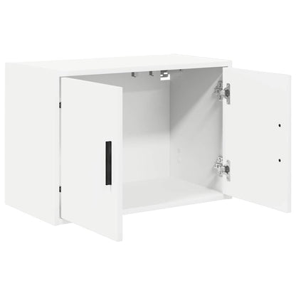 Garage Wall Cabinet White Engineered Wood