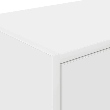 Garage Wall Cabinet White Engineered Wood