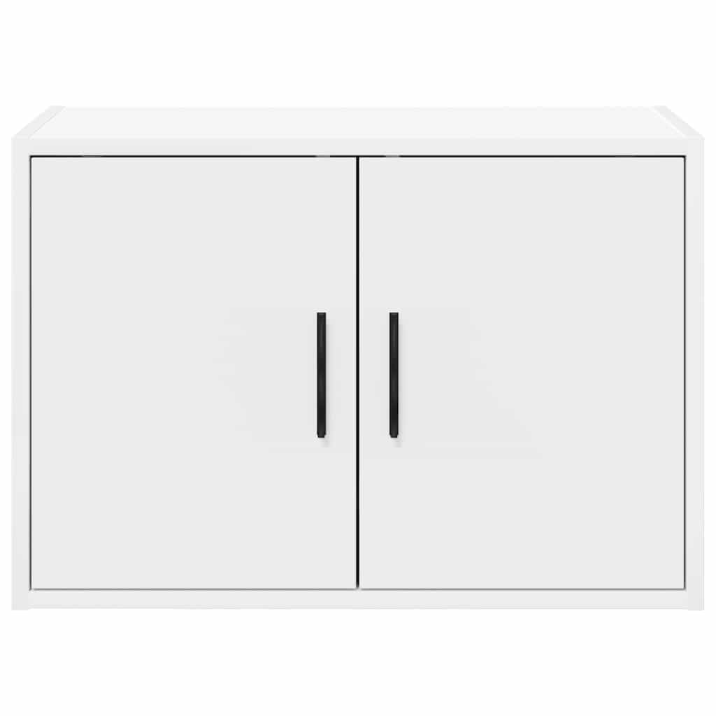 Garage Wall Cabinets 2 pcs White Engineered Wood