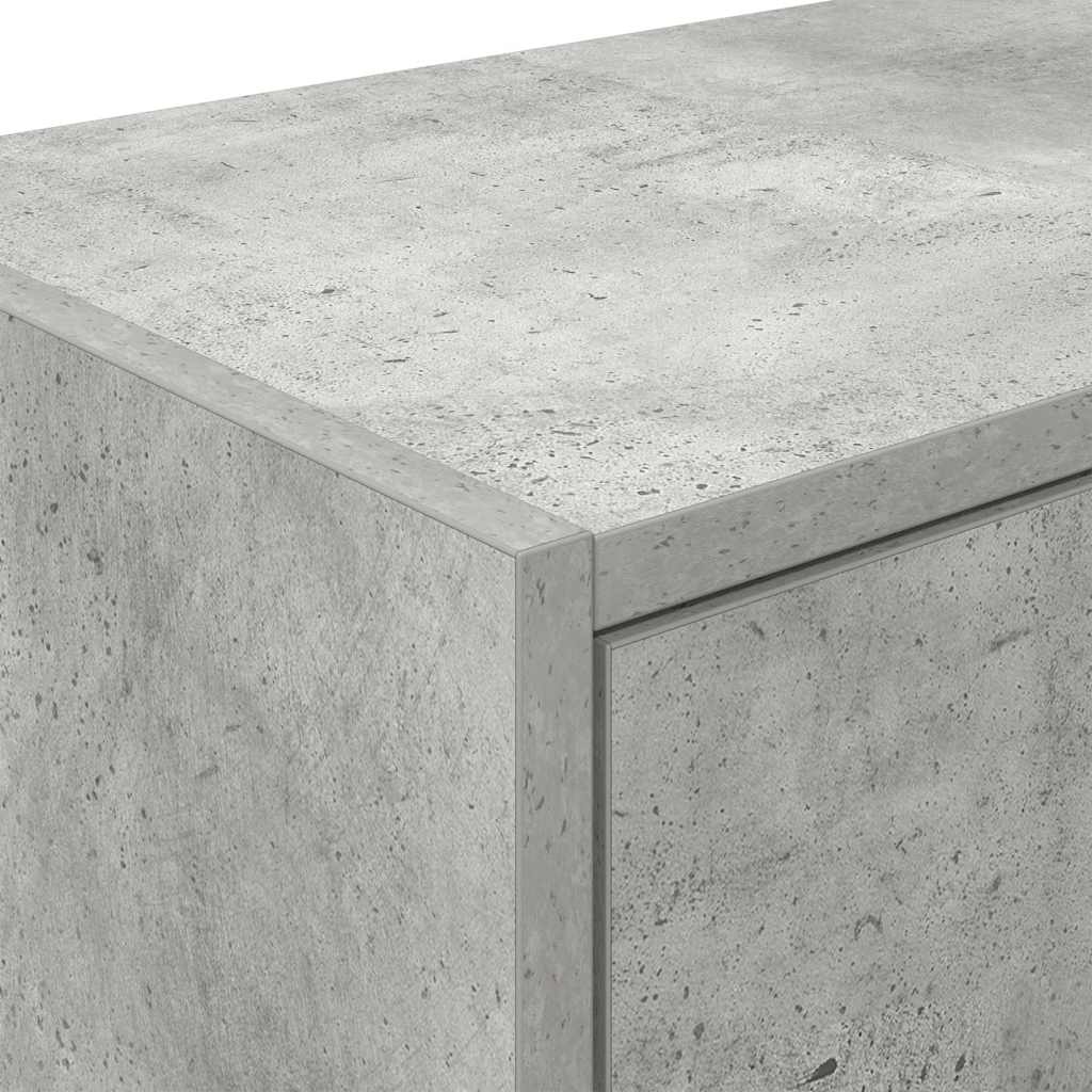 Garage Wall Cabinets 2 pcs Concrete Grey Engineered Wood