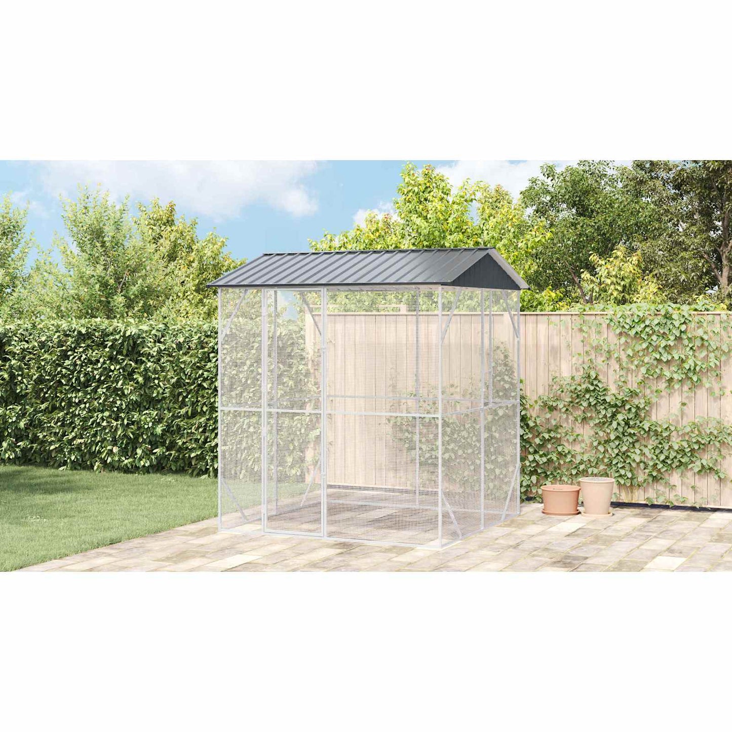 Bird Cage Anthracite 215 x 208 x 247 cm Galvanised Steel