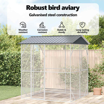 Bird Cage Anthracite 215 x 208 x 247 cm Galvanised Steel
