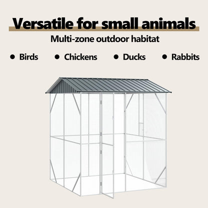 Bird Cage Anthracite 215 x 208 x 247 cm Galvanised Steel