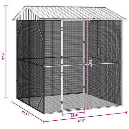 Bird Cage Anthracite 215 x 208 x 247 cm Galvanised Steel