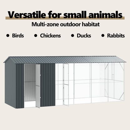 Bird Cage Anthracite 645 x 208 x 247 cm Galvanised Steel