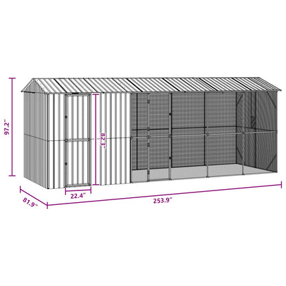 Bird Cage Anthracite 645 x 208 x 247 cm Galvanised Steel