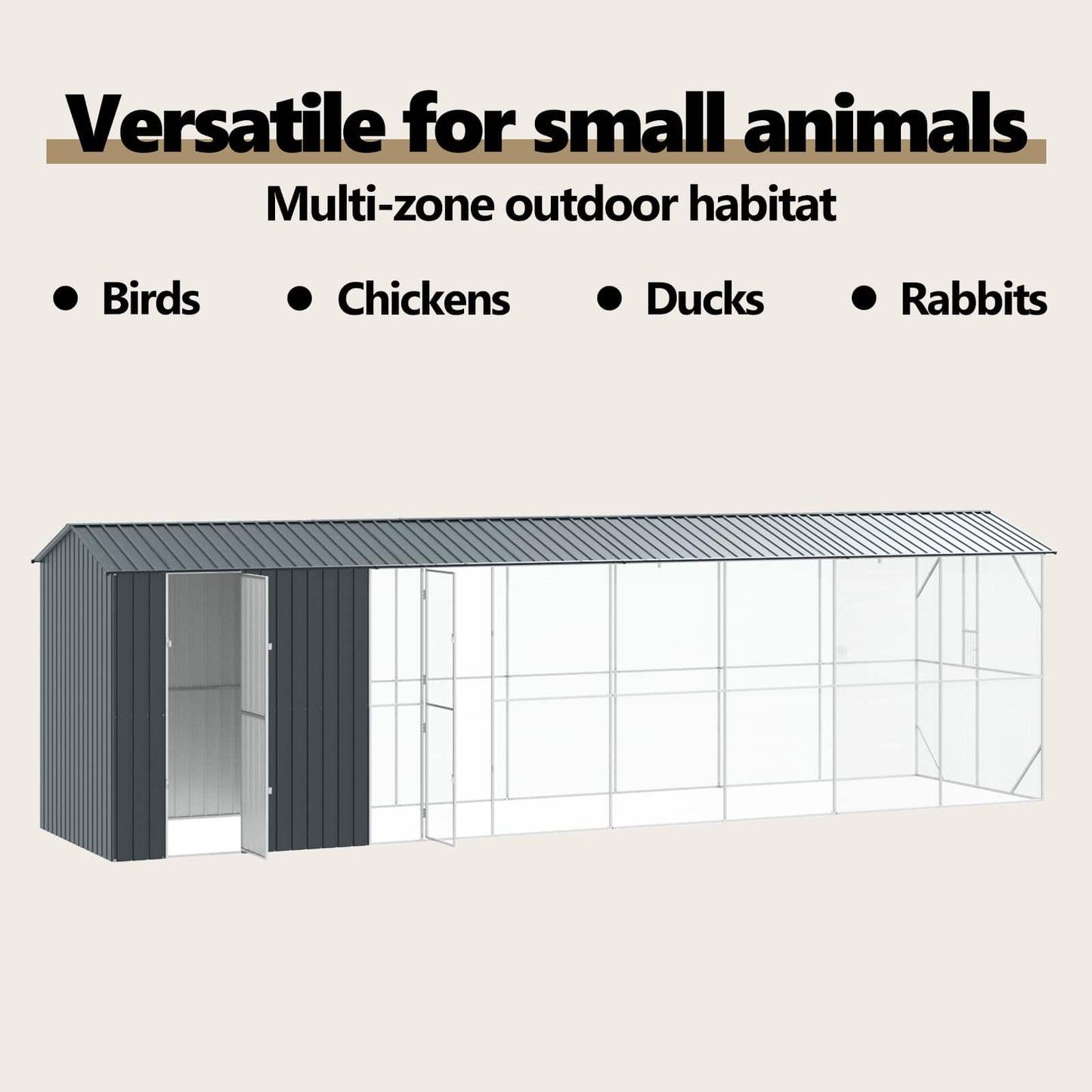 Bird Cage Anthracite 860 x 208 x 247 cm Galvanised Steel