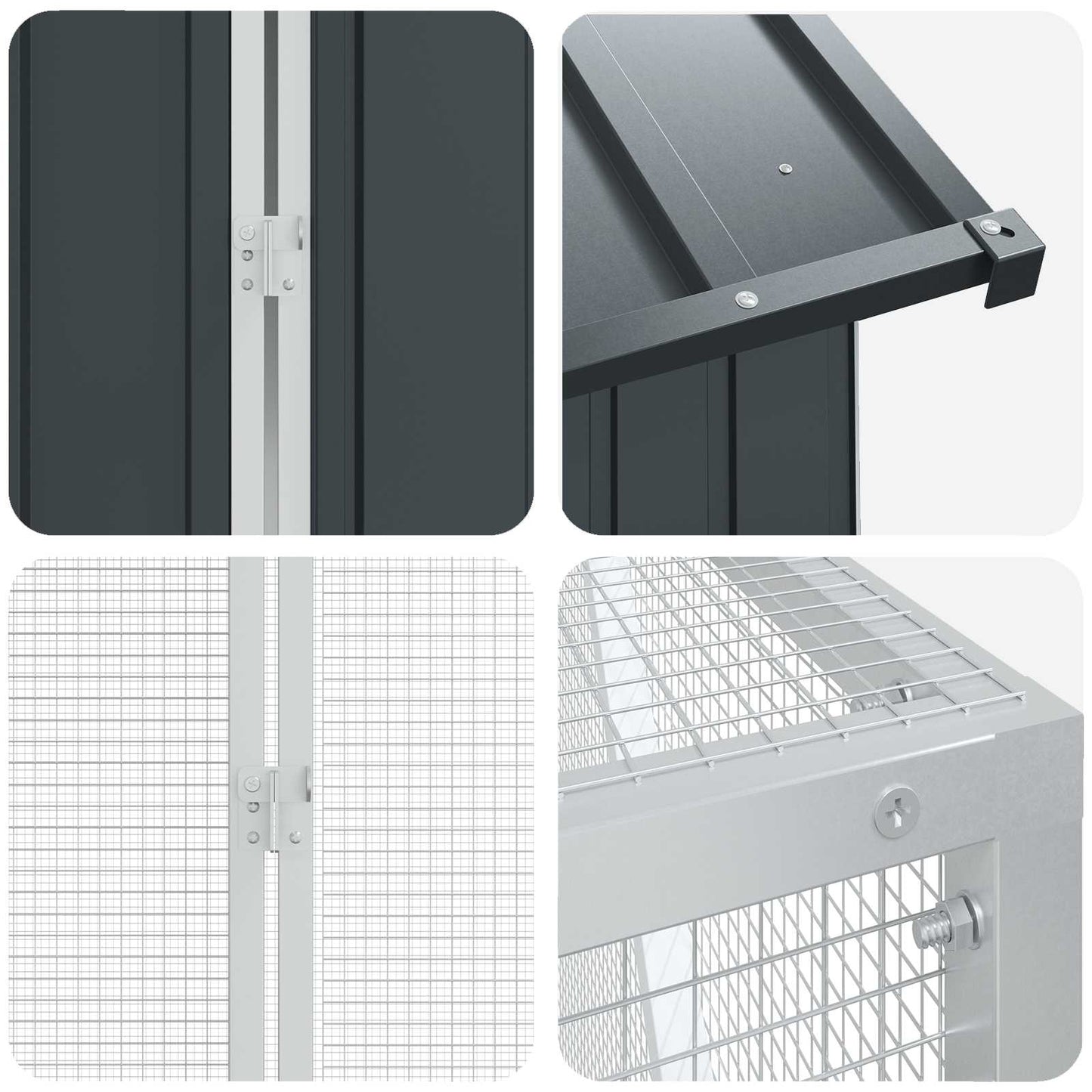 Bird Cage Anthracite 824 x 208 x 247 cm Galvanised Steel