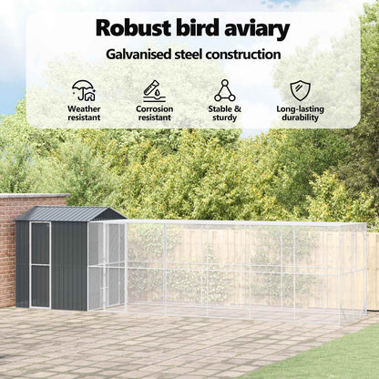 Bird Cage Anthracite 824 x 208 x 247 cm Galvanised Steel