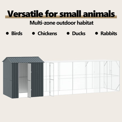 Bird Cage Anthracite 824 x 208 x 247 cm Galvanised Steel