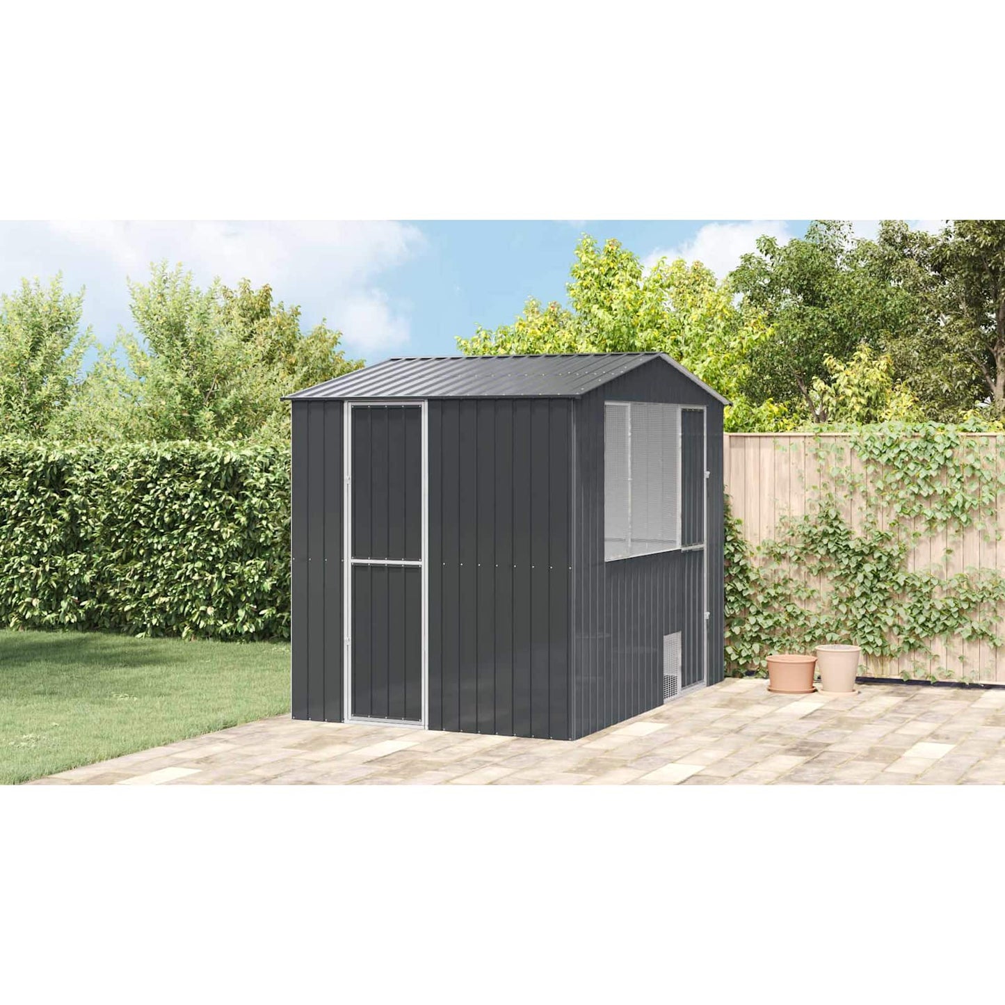 Bird Cage Anthracite 215 x 310 x 247 cm Galvanised Steel