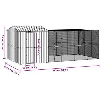 Bird Cage Anthracite 635 x 304 x 247 cm Galvanised Steel