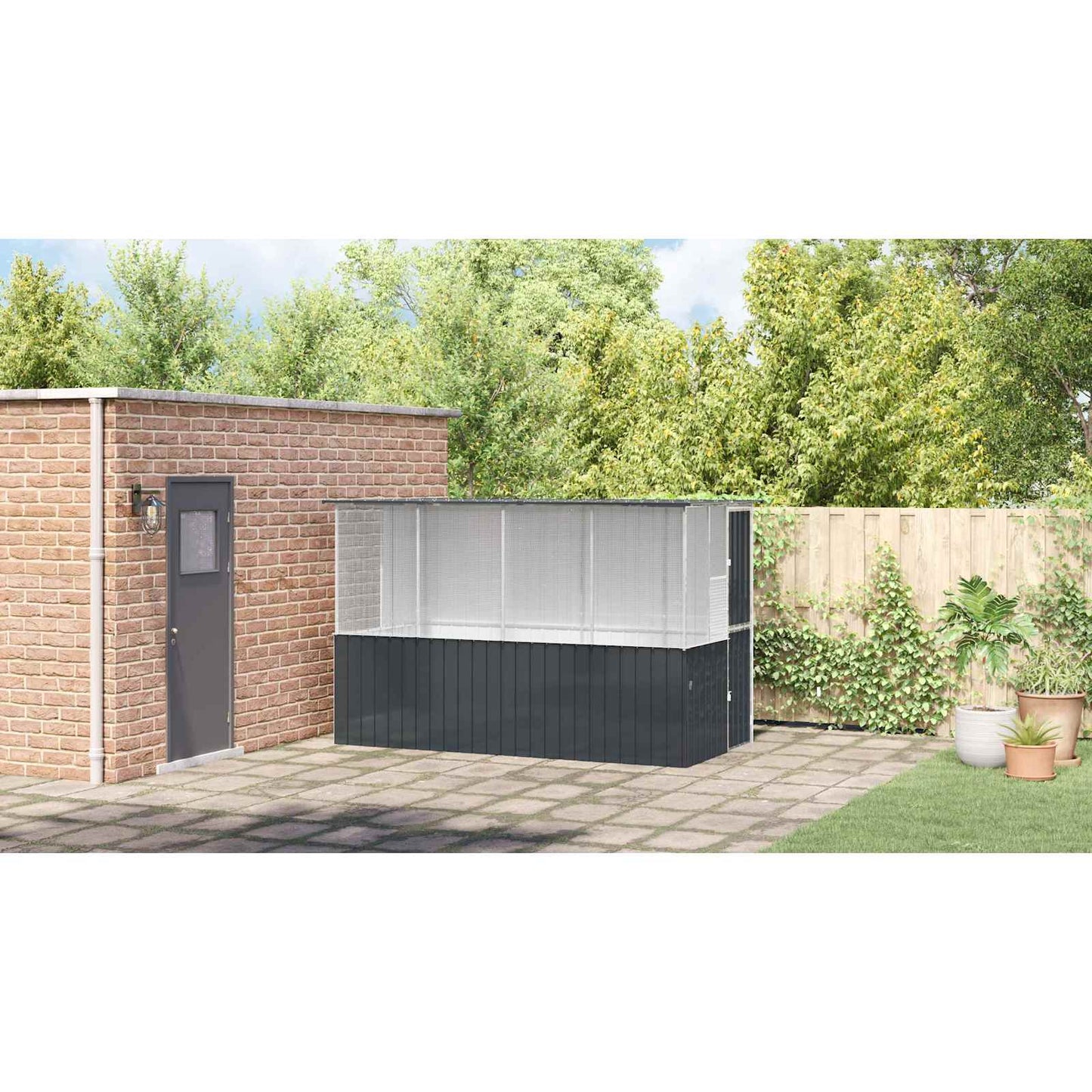 Bird Cage Anthracite 165 x 318 x 200 cm Galvanised Steel