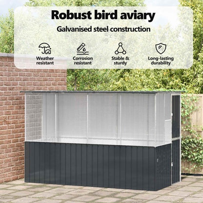 Bird Cage Anthracite 165 x 318 x 200 cm Galvanised Steel