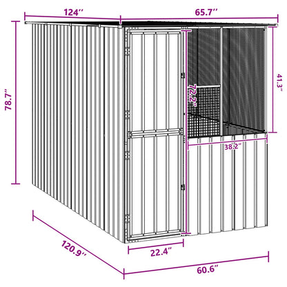 Bird Cage Anthracite 165 x 318 x 200 cm Galvanised Steel