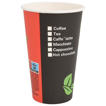 Paper Coffee Cups with Lids 1000 pcs 16oz 400ml