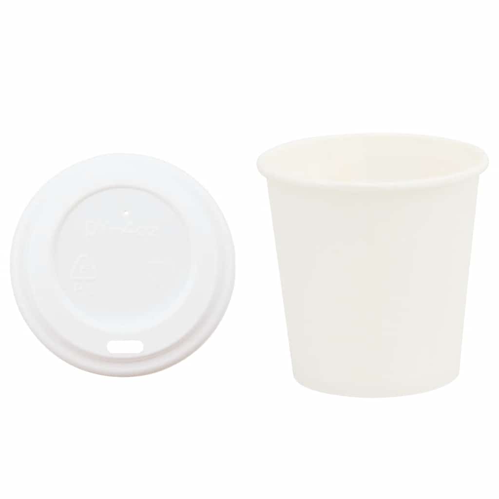 Paper Coffee Cups with Lids 1000 pcs 4oz 100ml