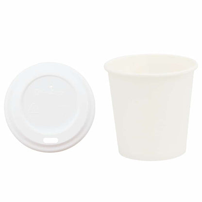 Paper Coffee Cups with Lids 1000 pcs 4oz 100ml