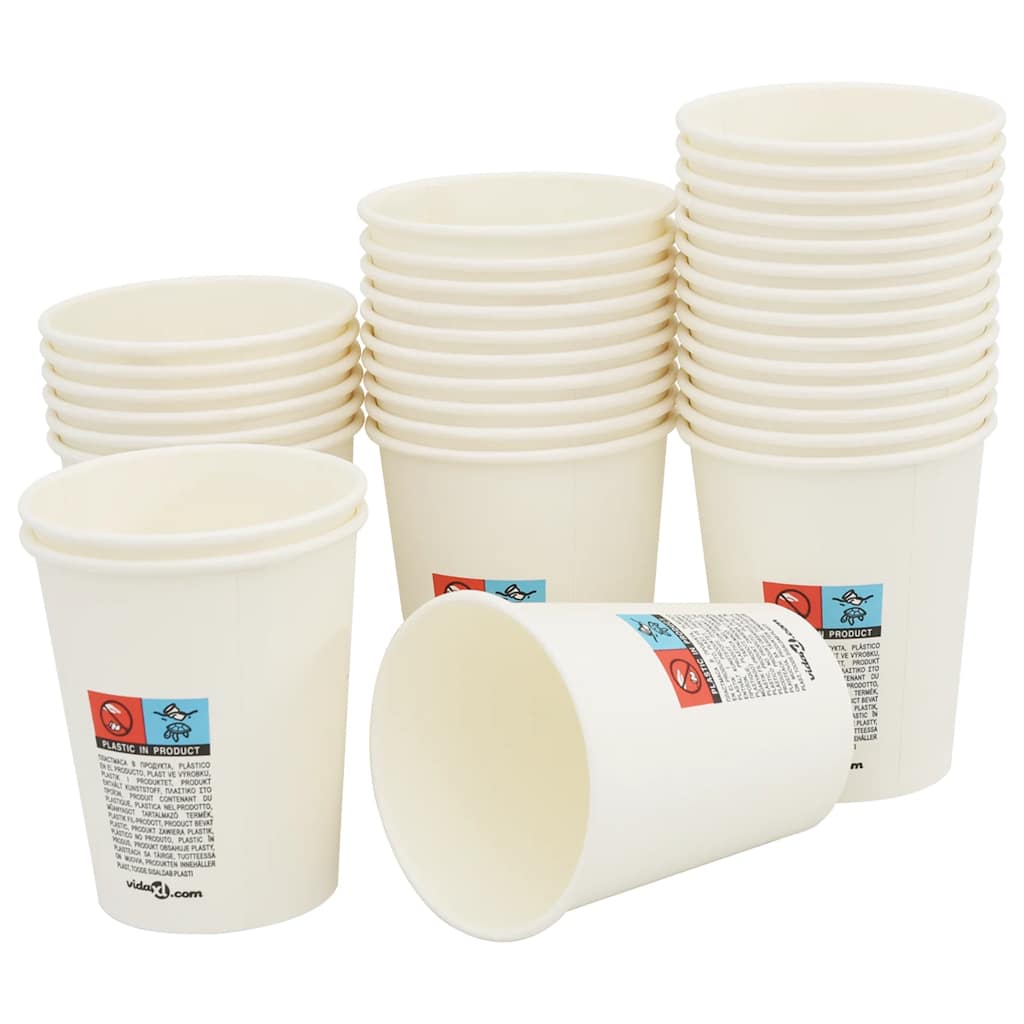 Paper Coffee Cups with Lids 1000 pcs 8oz 200ml