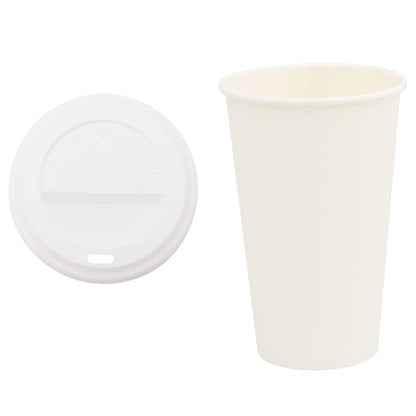 Paper Coffee Cups with Lids 1000 pcs 16oz 400ml