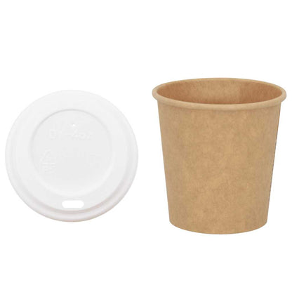 Paper Coffee Cups with Lids 1000 pcs 4oz 100ml