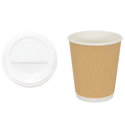 Paper Coffee Cups with Lids 1000 pcs 8oz 200ml