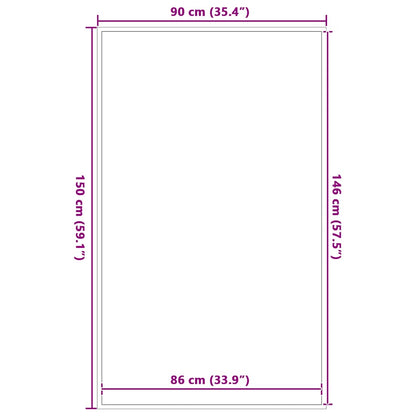 Doormat Anthracite 90x150 cm