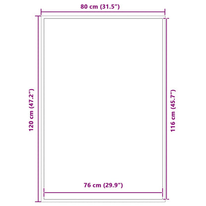 Doormat Black 80x120 cm