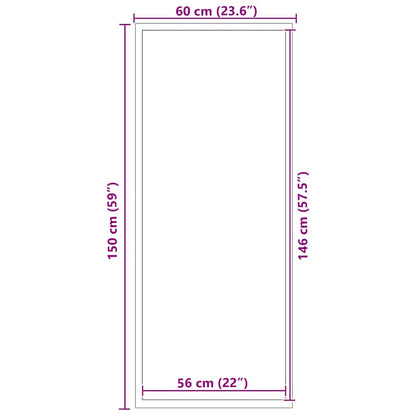 Doormat Black 60 x 150 cm Polypropylene