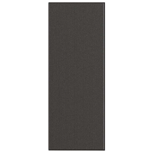 Doormat Stripe Black and Grey 115x300 cm