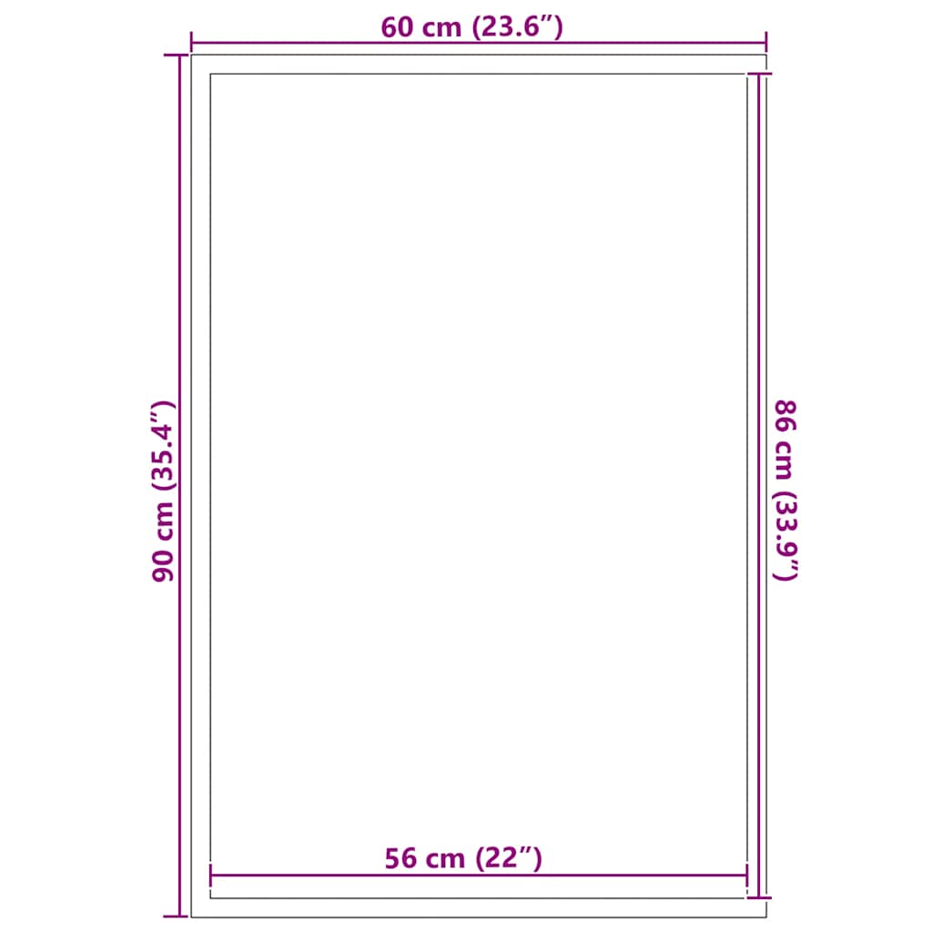Doormat Black 60x90 cm