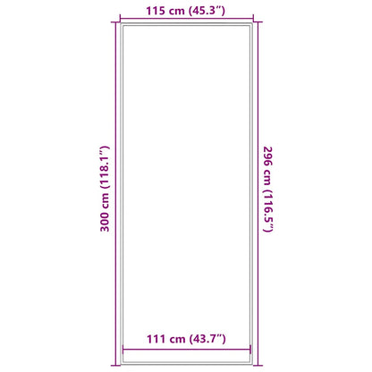 Doormat Anthracite 115x300 cm