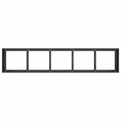Planter Black 200x40x40 cm Cold-rolled Steel