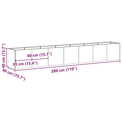 Planter Black Cold-rolled Steel Large Planters Planter