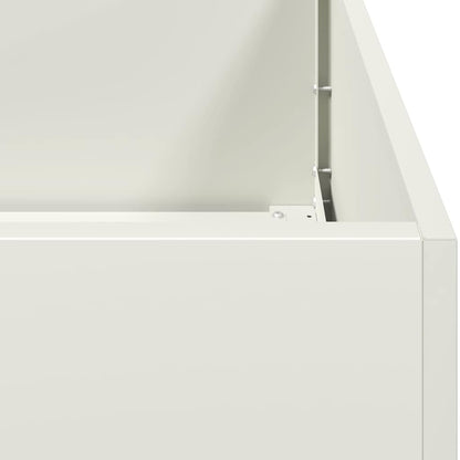 Planter White 280x40x40 cm Cold-rolled Steel