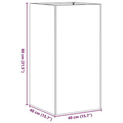 Planter Anthracite 40x40x80 cm Cold-rolled Steel