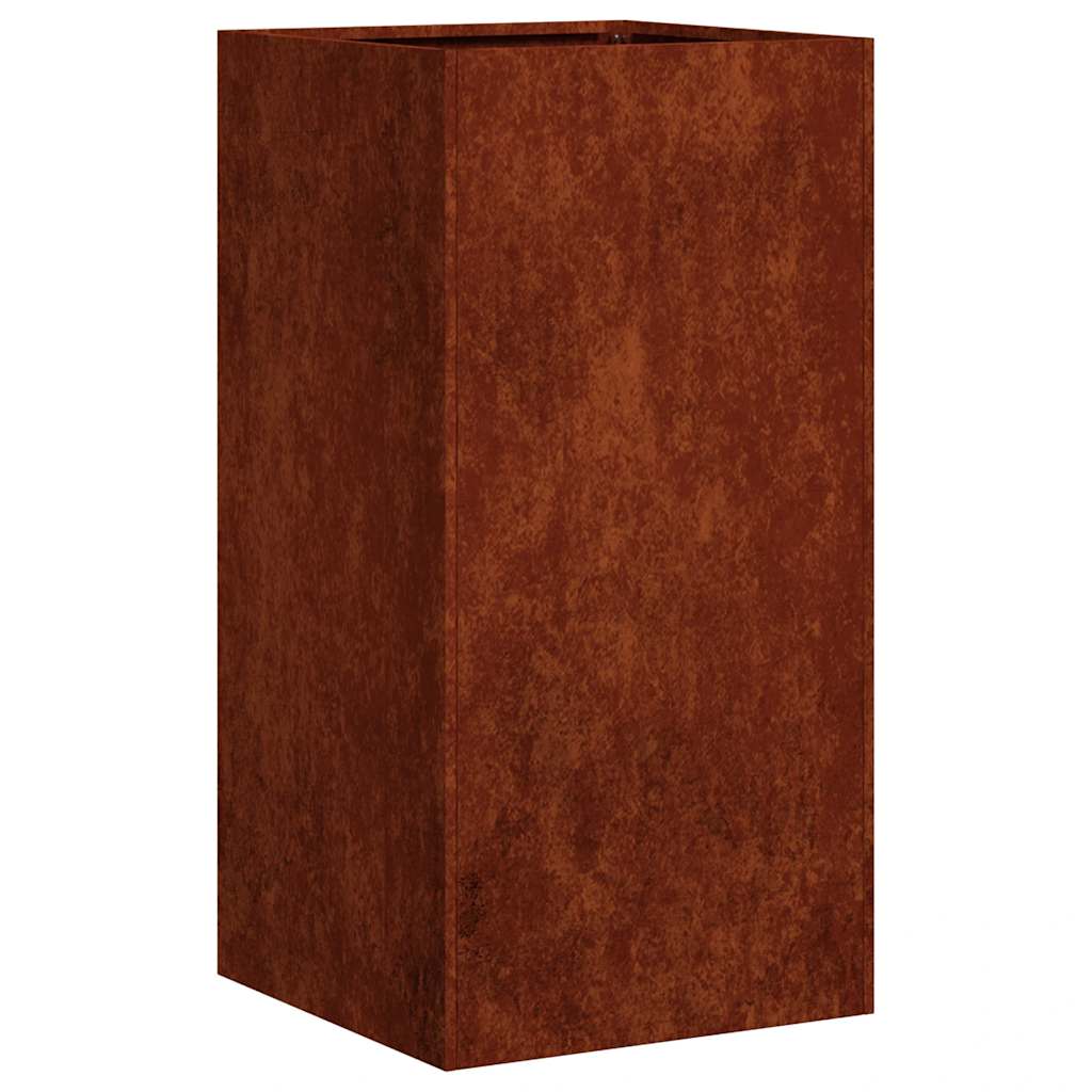 Planter Rusty 15.7"x15.7"x31.5" Weathering Steel