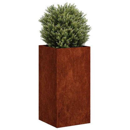 Planter Rusty 15.7"x15.7"x31.5" Weathering Steel