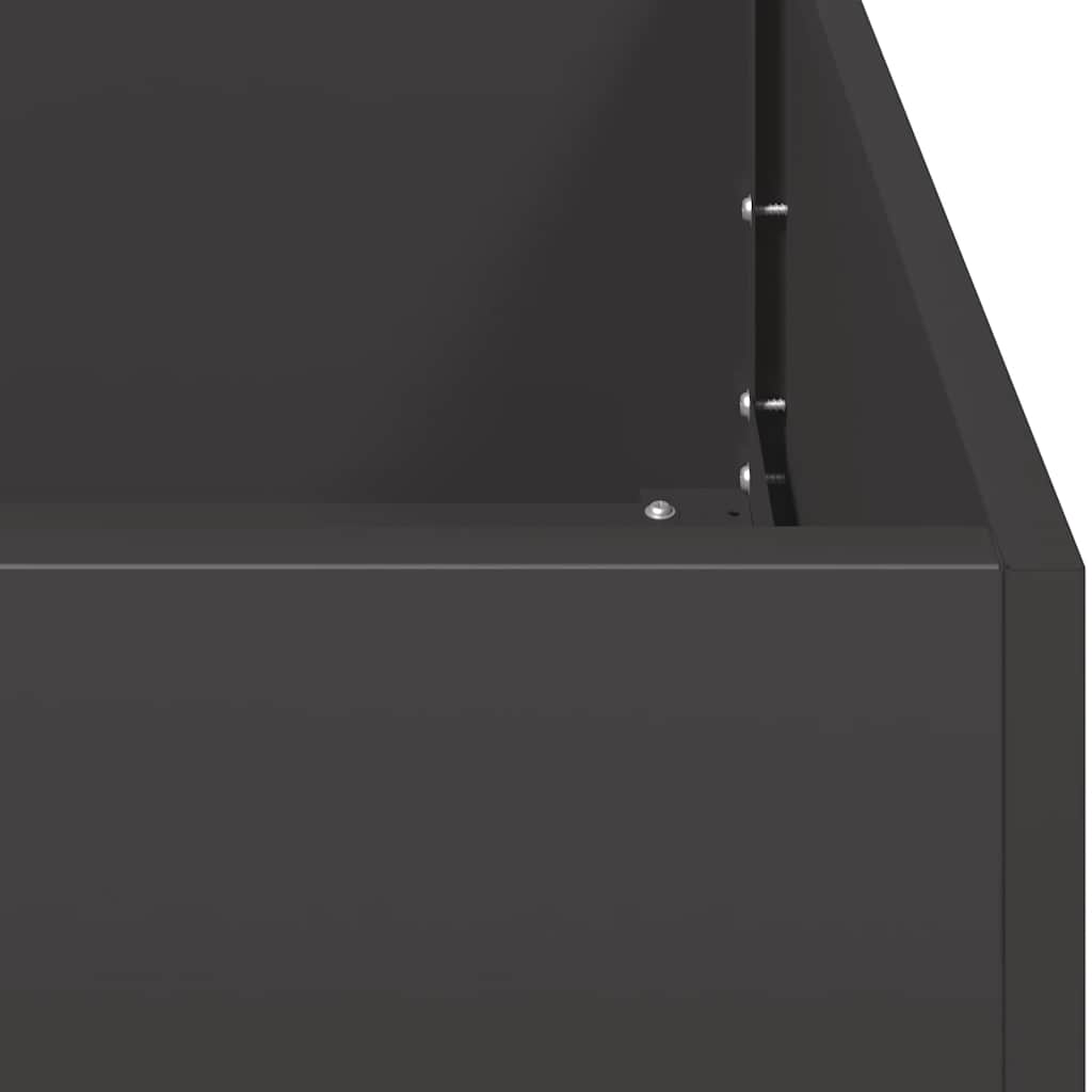 Planter Black Cold-Rolled Steel Large Planters Planter