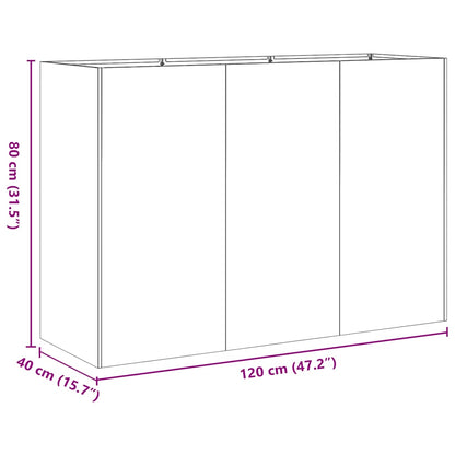 Planter Black Cold-Rolled Steel Large Planters Planter