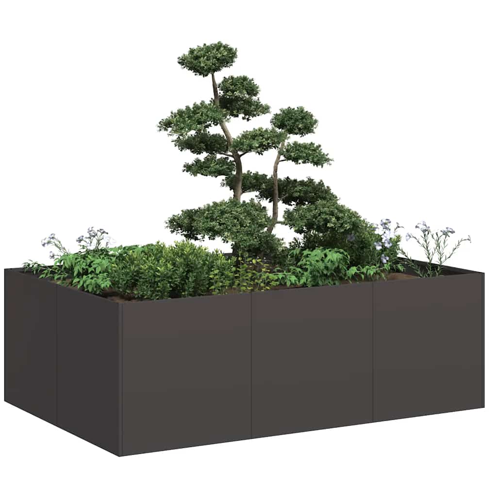 Planter Black Cold-rolled steel Large Planter Rectangular