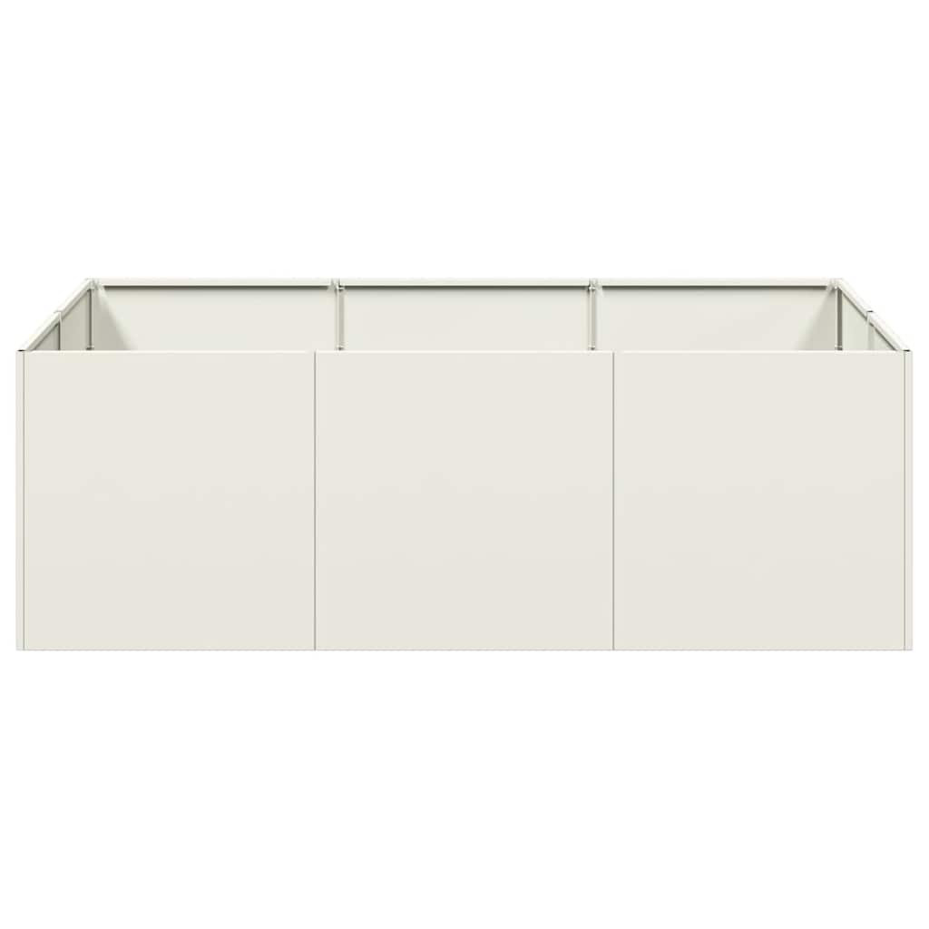 Planter White 120x80x40 cm Steel