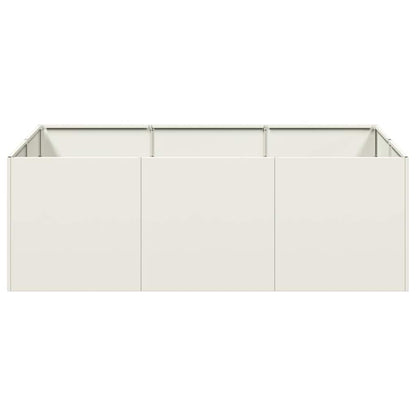 Planter White 120x80x40 cm Steel