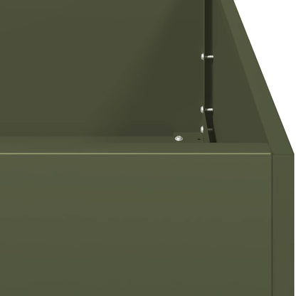 Planter Olive Green 280x80x40 cm Steel