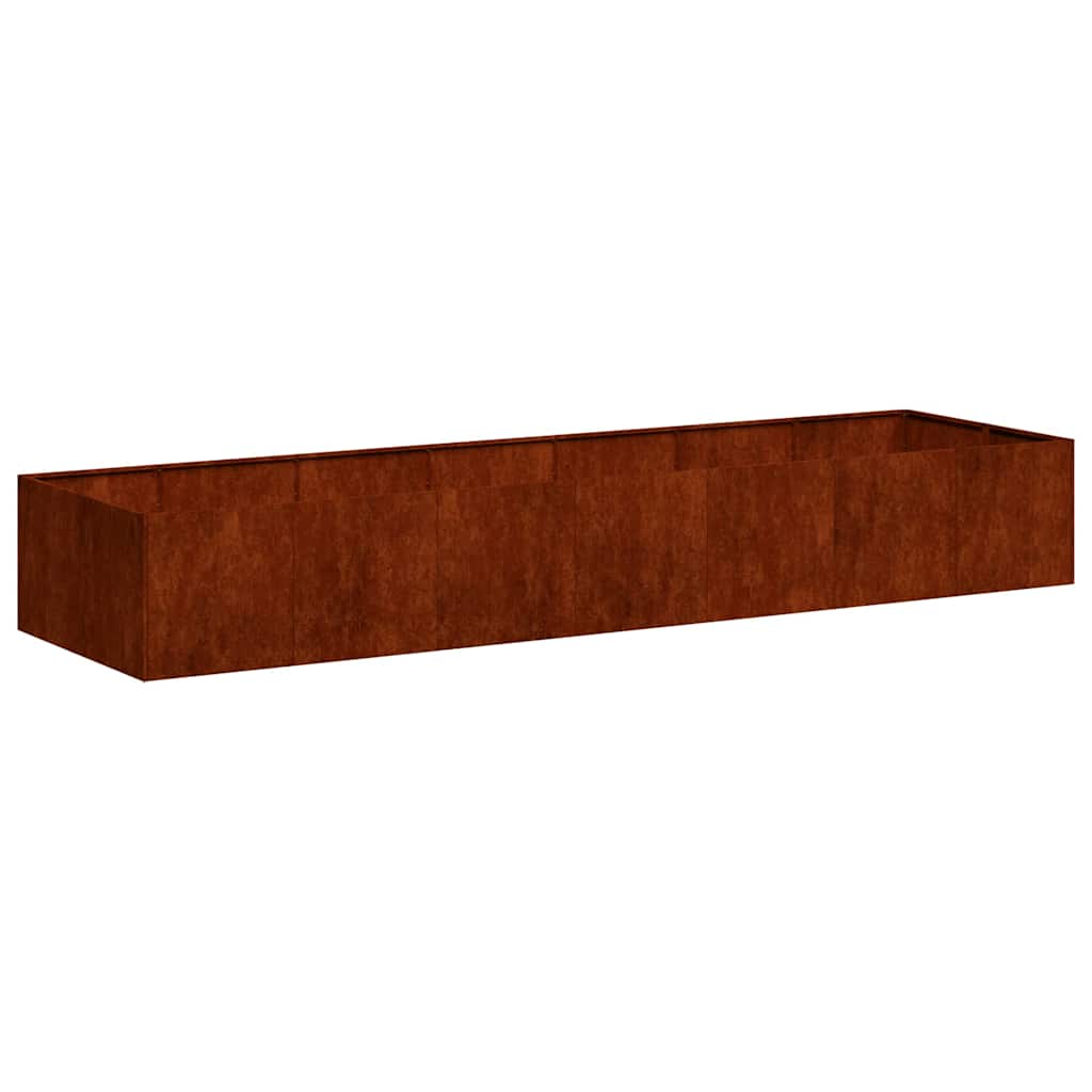 Garden Planter Rusty 280 x 80 x 40 cm