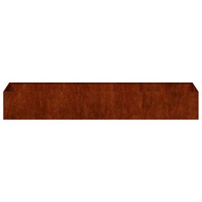 Garden Planter Rusty 280 x 80 x 40 cm