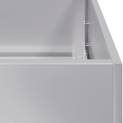 Planter 360x80x40 cm Galvanised Steel
