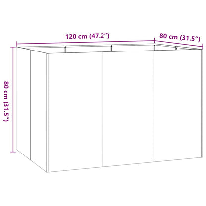 Planter Anthracite 120x80x80 cm Steel